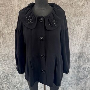 Karen Kane Black Jeweled Jacket